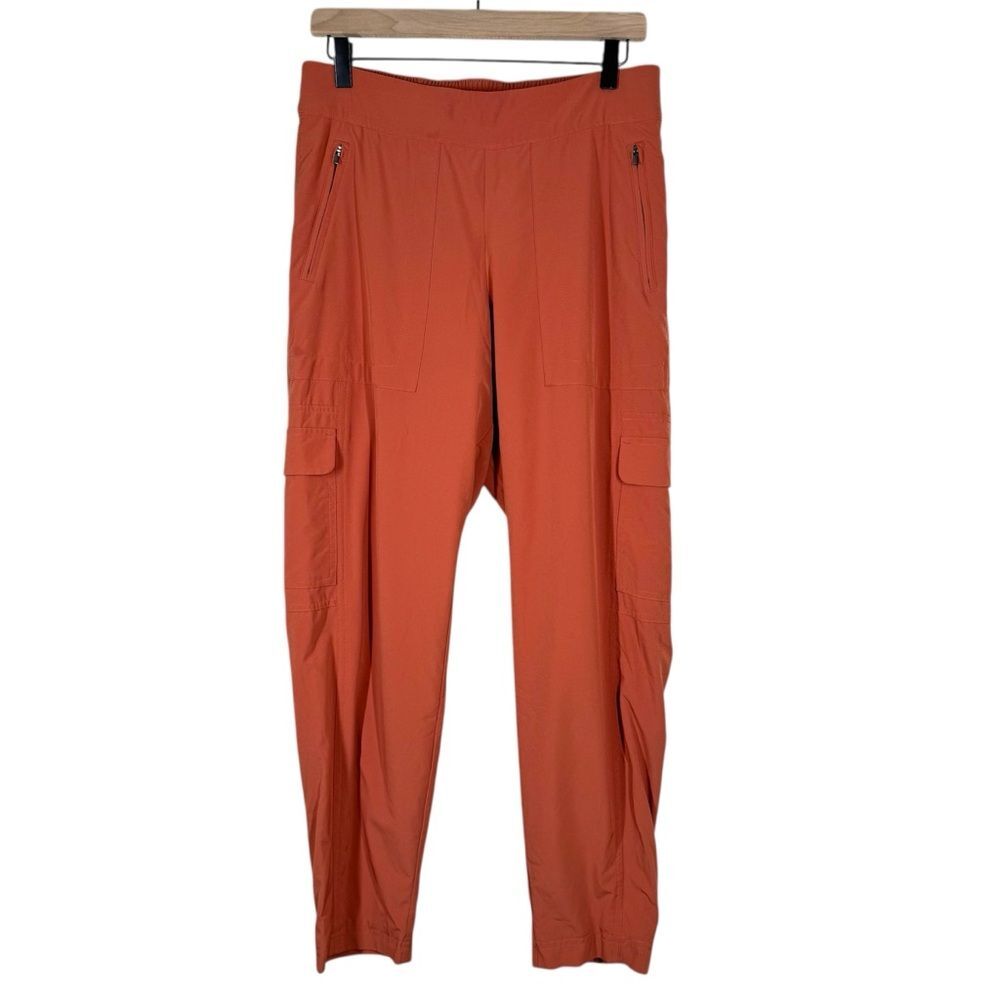Athleta Chelsea Cargo Lined Pant In Rust Orange Activewear Size 10